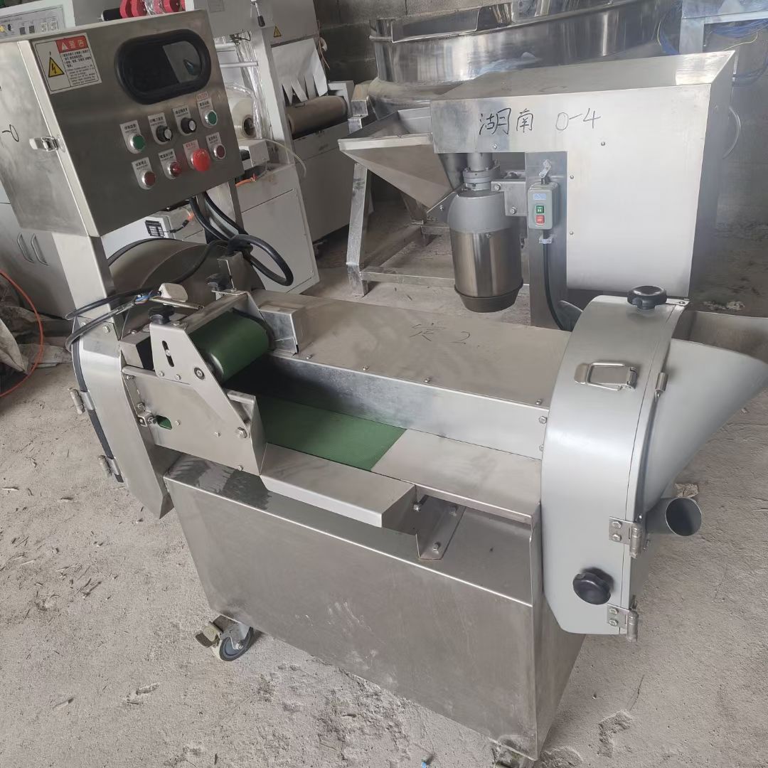 出售双头多功能切菜机，不锈钢切片切丁机 二手设备