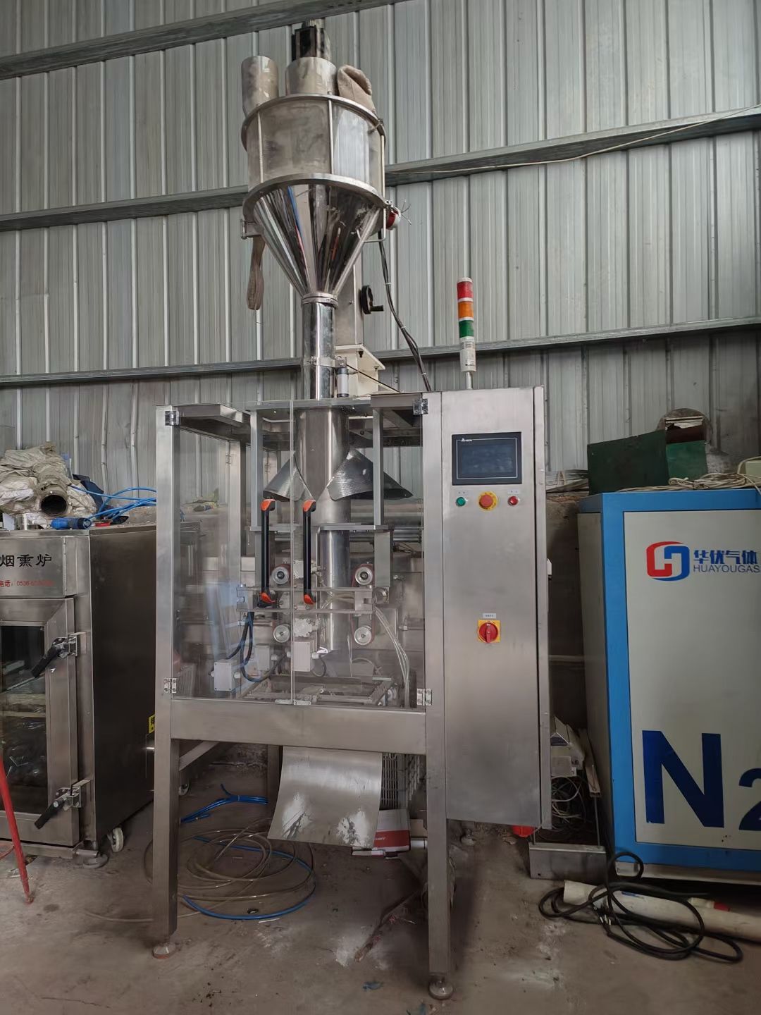 厂里转让1台一出六气调自动包装机 全自动粉剂包装机带2次称重