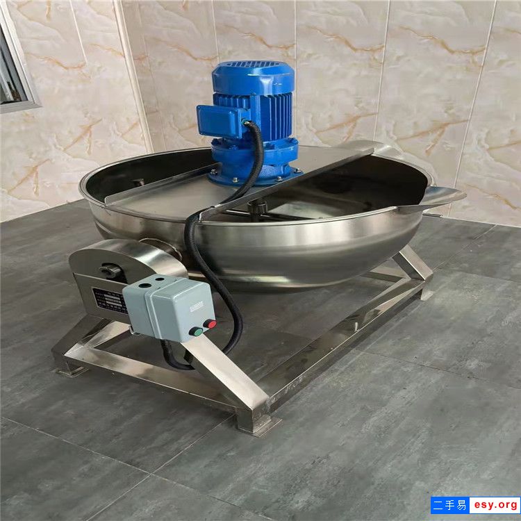 转让二手300L不锈钢夹层锅电加热夹层锅多功能食品用不锈钢材质