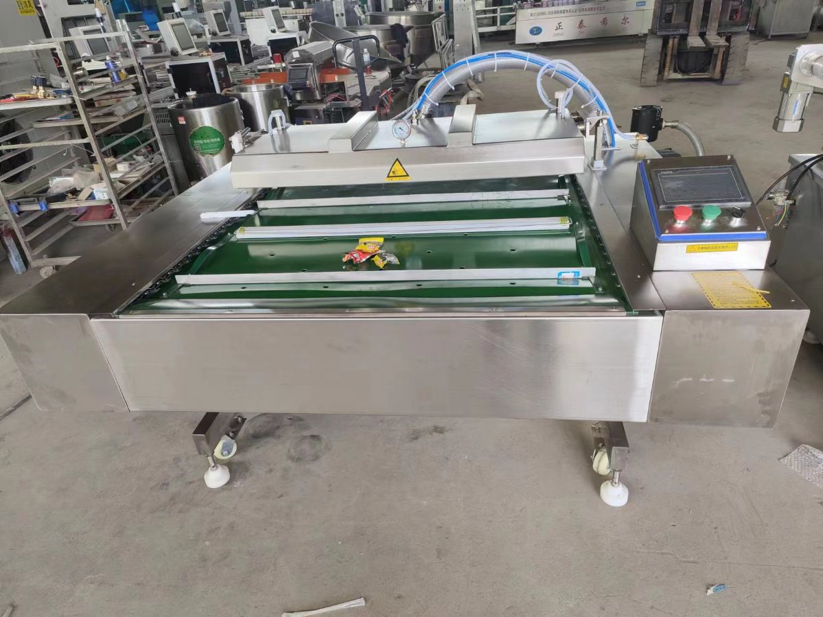 出售二手1100型双封条滚动式包装机连续式滚动式包装机食品真空包装机