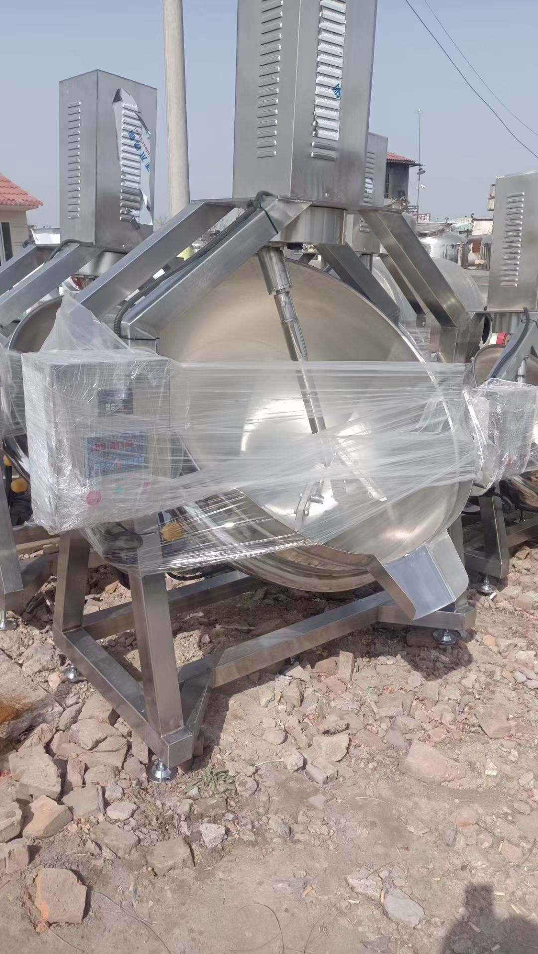 转让二手行星自动炒锅火锅底料熬制锅可倾斜搅拌夹层锅