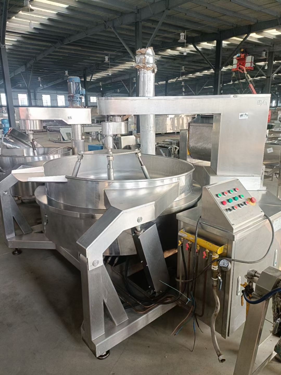 转让二手600升电加热夹层锅 熟食不锈钢高压蒸煮锅 行星自动炒锅