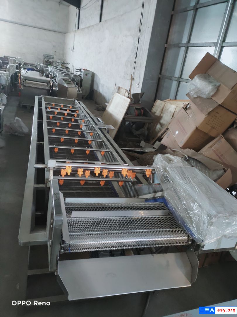 出售二手海鲜清洗机蔬菜全自动起泡喷淋清洗机巴氏杀菌线胡萝卜毛辊清洗机