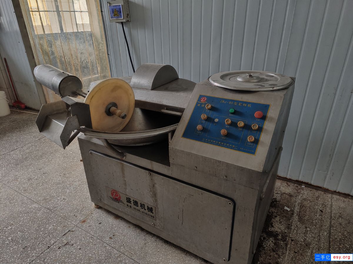 出售二手肉类加工设备变频斩拌机 冻肉绞肉机灌肠机香肠轧线机