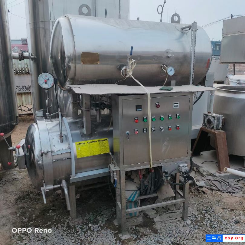 出售二手肉制品高压杀菌锅 双层水浴式杀菌锅蒸汽电用杀菌锅多台出售