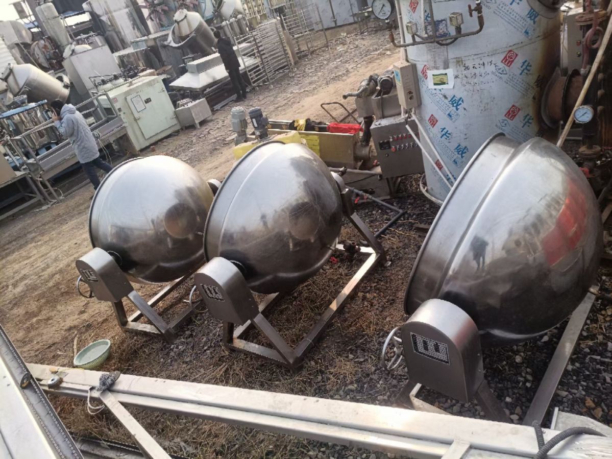 转让二手600升电加热夹层锅 熟食不锈钢高压蒸煮锅 行星自动炒锅