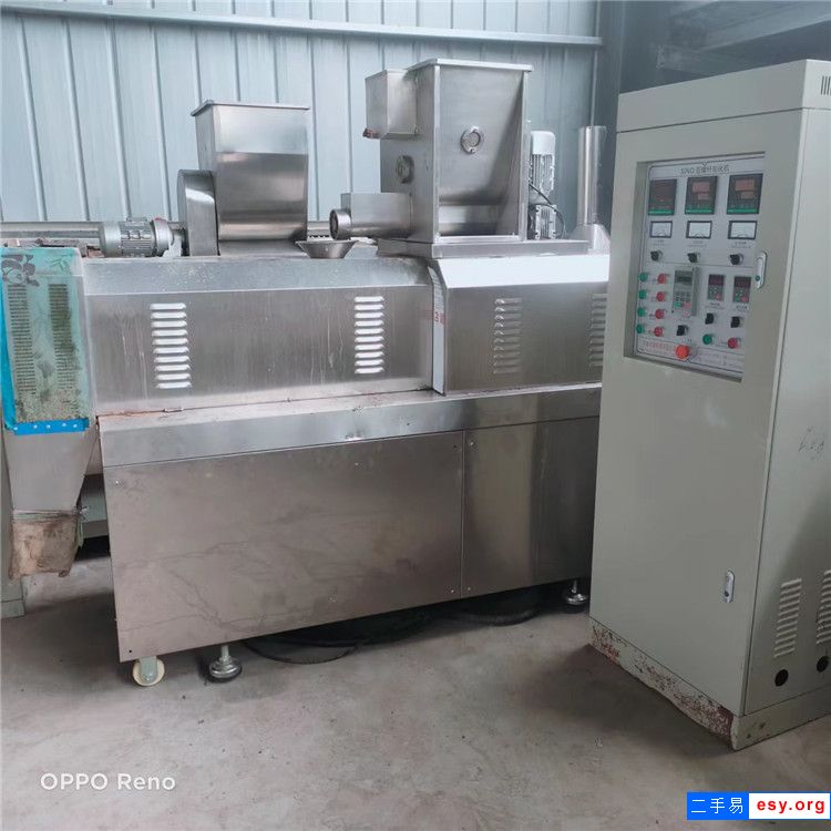 出售二手狗粮膨化机65/70型双螺杆膨化机八角桶*烘干机整套设备