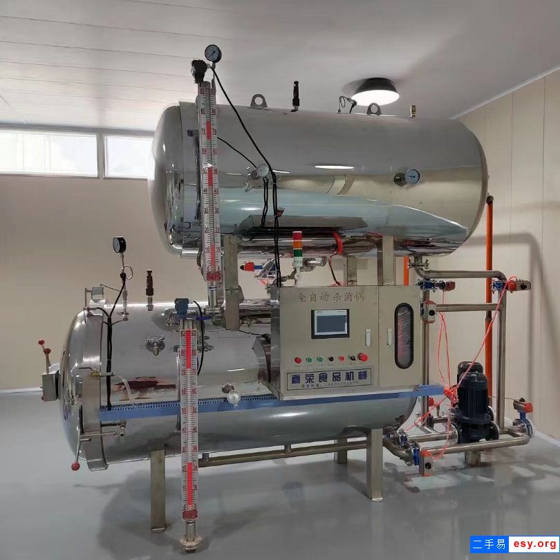 转让二手杀菌锅 全自动单层电气两用杀菌设备蒸汽电加热杀菌锅运行平稳