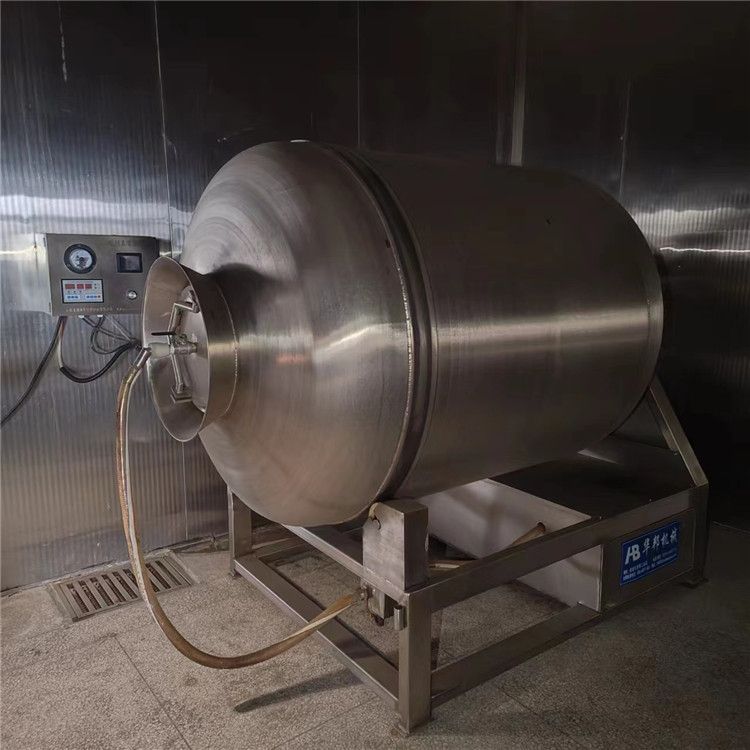 转让二手1000型肉类调理品腌制滚揉腌肉机鸡柳里脊不锈钢腌制真空滚揉机