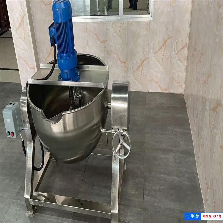 转让二手300L不锈钢夹层锅电加热夹层锅多功能食品用不锈钢材质