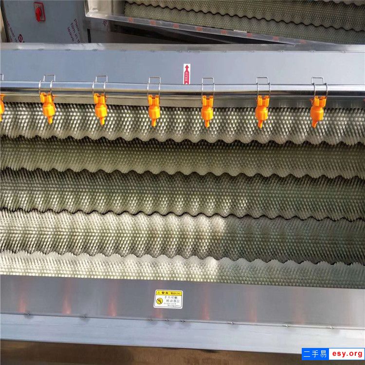 转让二手3-6米高压喷淋蔬菜汽泡清洗线蔬菜风干机连续式操作规格齐全