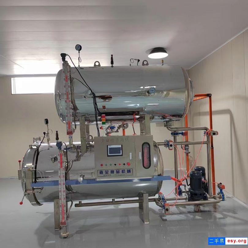 转让二手杀菌锅 全自动单层电气两用杀菌设备蒸汽电加热杀菌锅运行平稳
