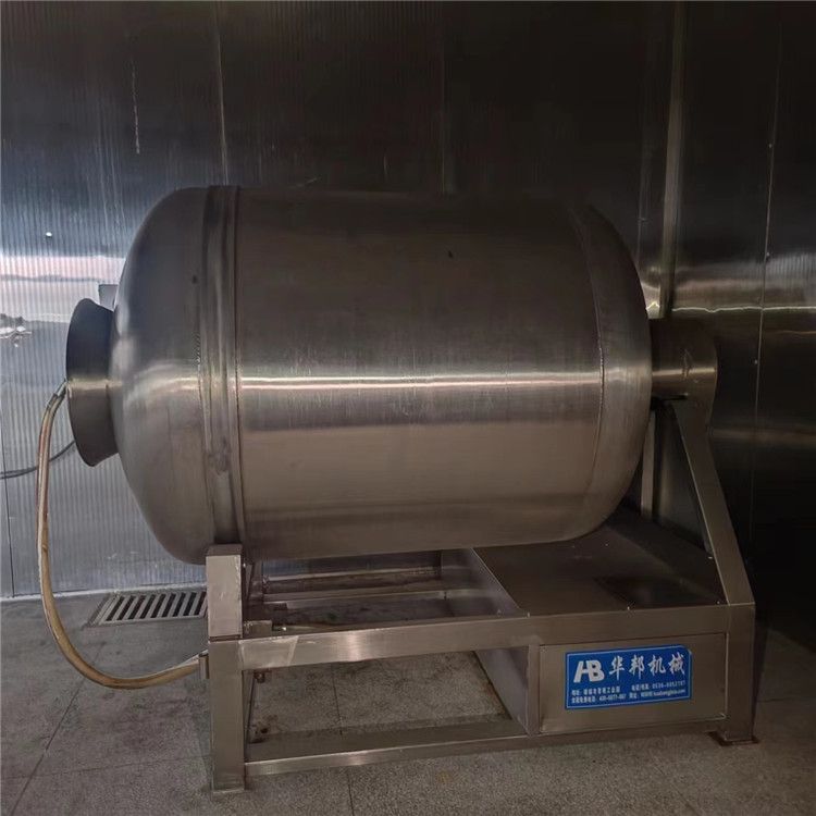 转让二手1000型肉类调理品腌制滚揉腌肉机鸡柳里脊不锈钢腌制真空滚揉机