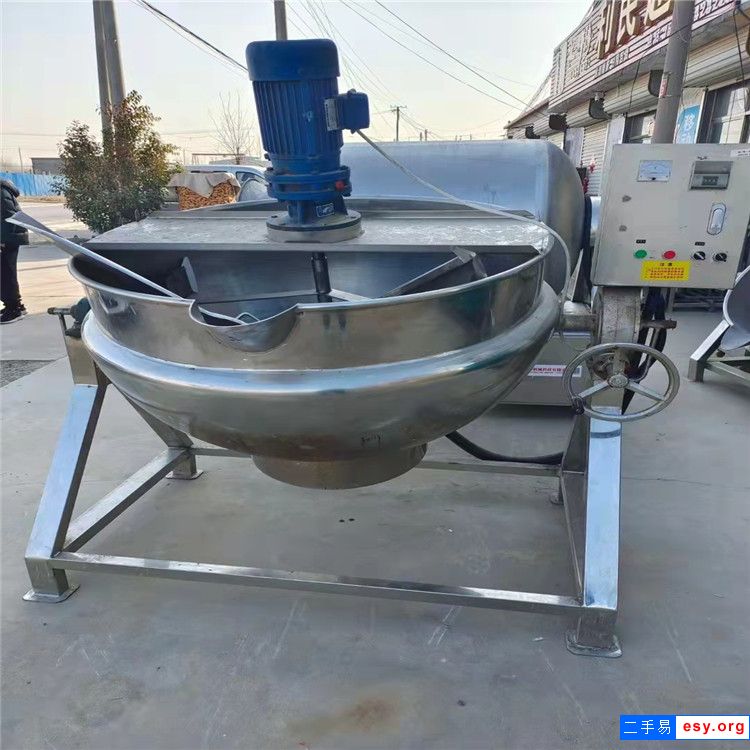 转让二手300L不锈钢夹层锅电加热夹层锅多功能食品用不锈钢材质