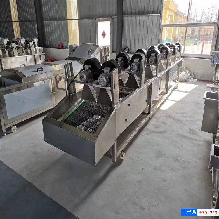 出售二手不锈钢气泡清洗机毛辊清洗机果蔬连续式洗菜设备高压清洗 省时省力