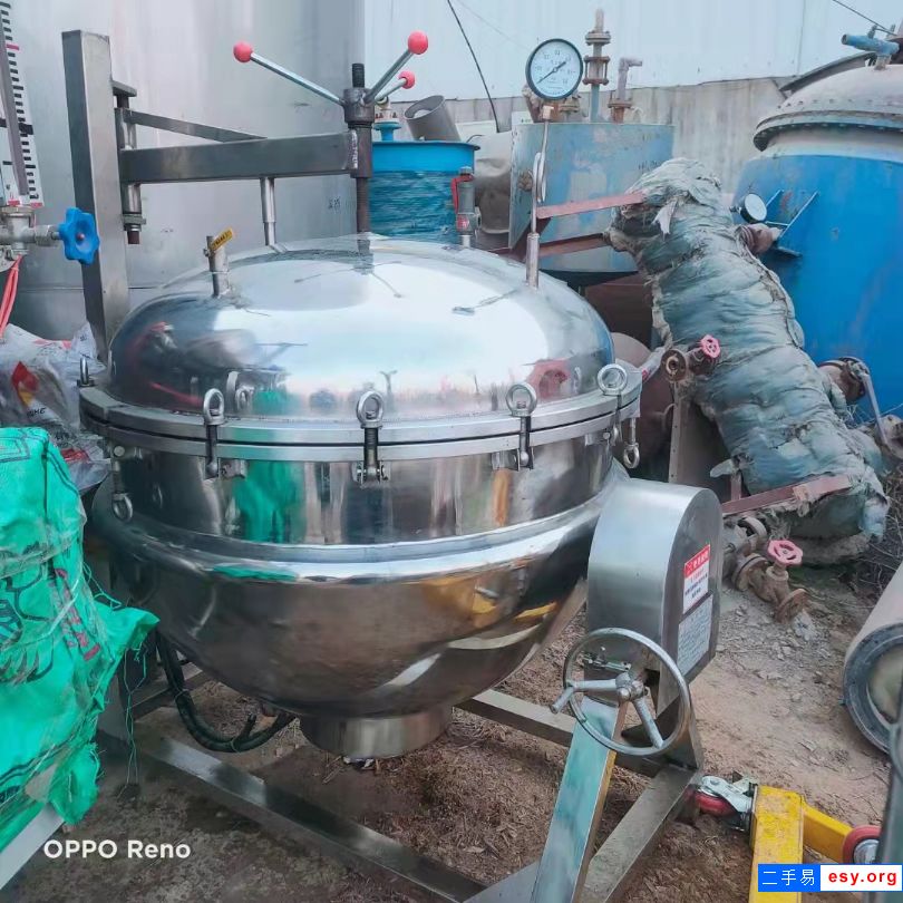 转让二手300L不锈钢夹层锅电加热夹层锅多功能食品用不锈钢材质