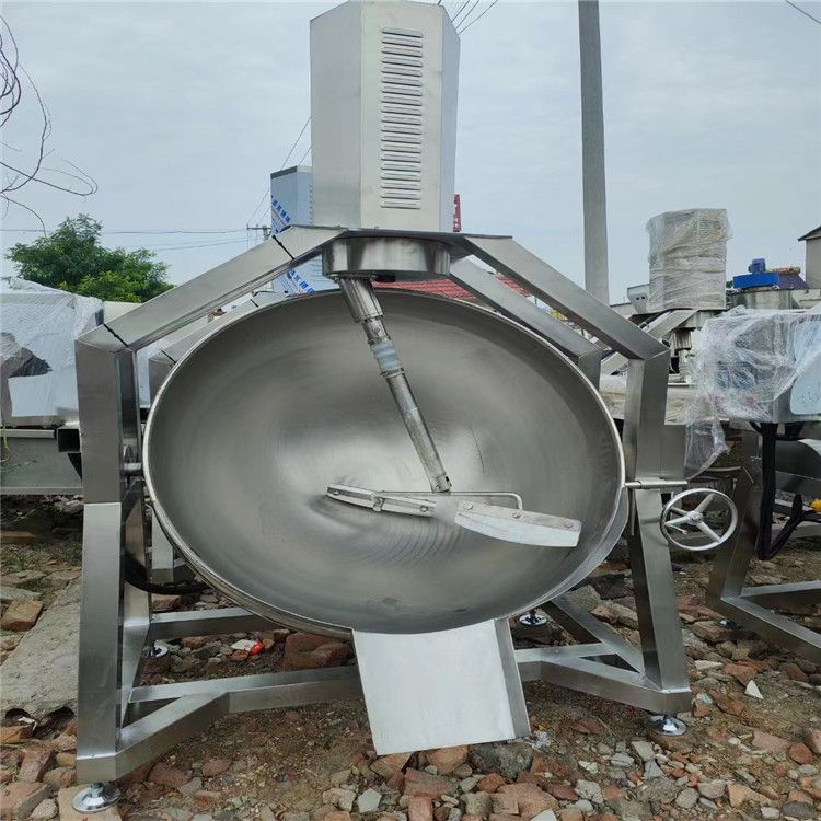 出售二手多台控温搅拌夹层锅全自动汤锅炒锅煮锅 不锈钢电加热拌馅夹层锅