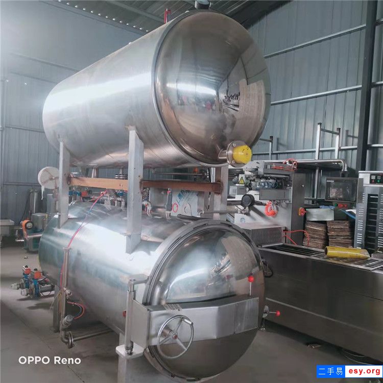 转让二手杀菌锅 全自动单层电气两用杀菌设备蒸汽电加热杀菌锅运行平稳