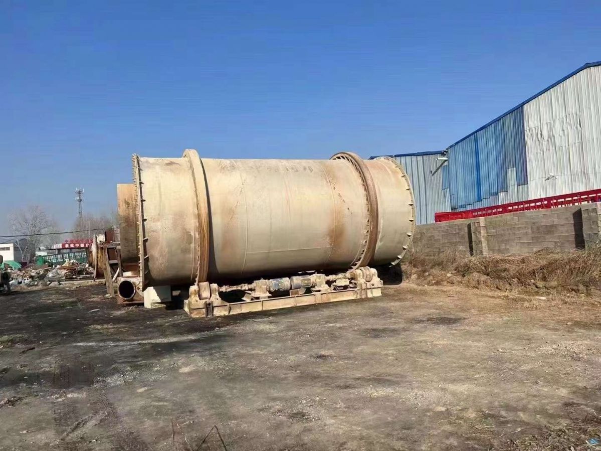 转让二手三筒烘干机 一套3.2米X7米三回层式三筒烘干机