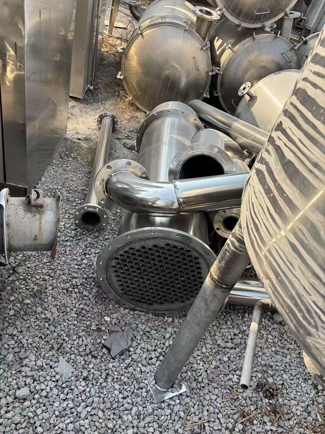 转让二手浓缩蒸发器 一套容积1000升食品级单效浓缩蒸发器