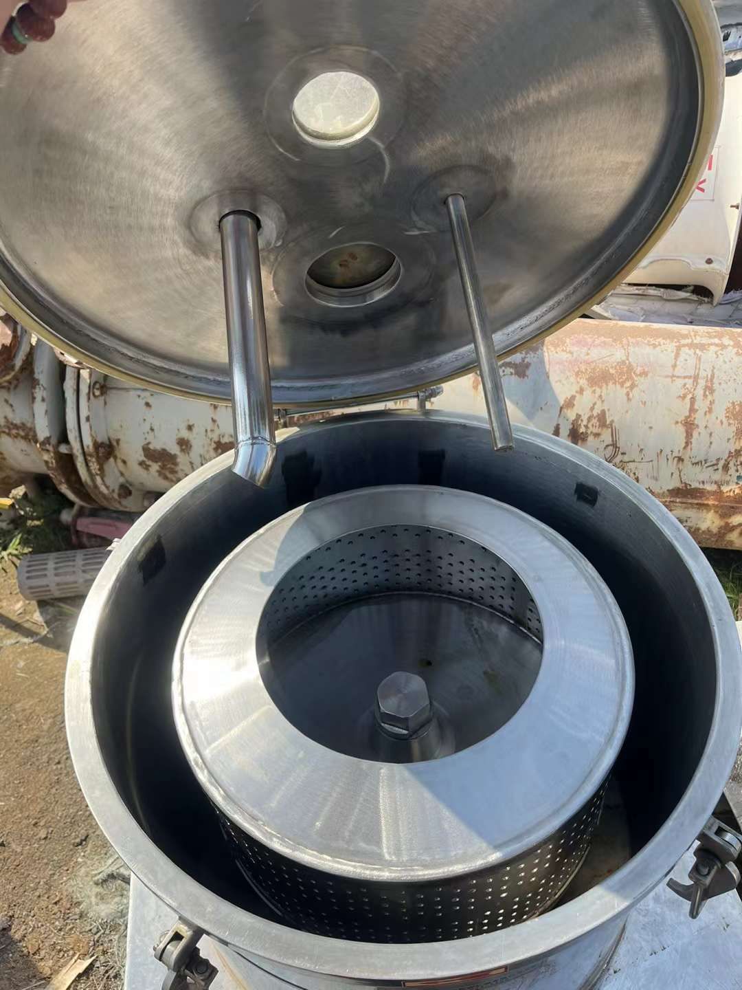 转让二手平板离心机 两台450型316L材质平板密闭离心机