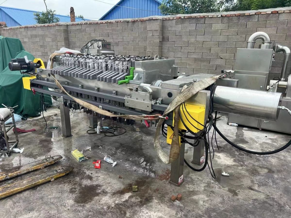 转让二手隔膜压滤机 一台20平方景津产不锈钢机架自动隔膜压滤机