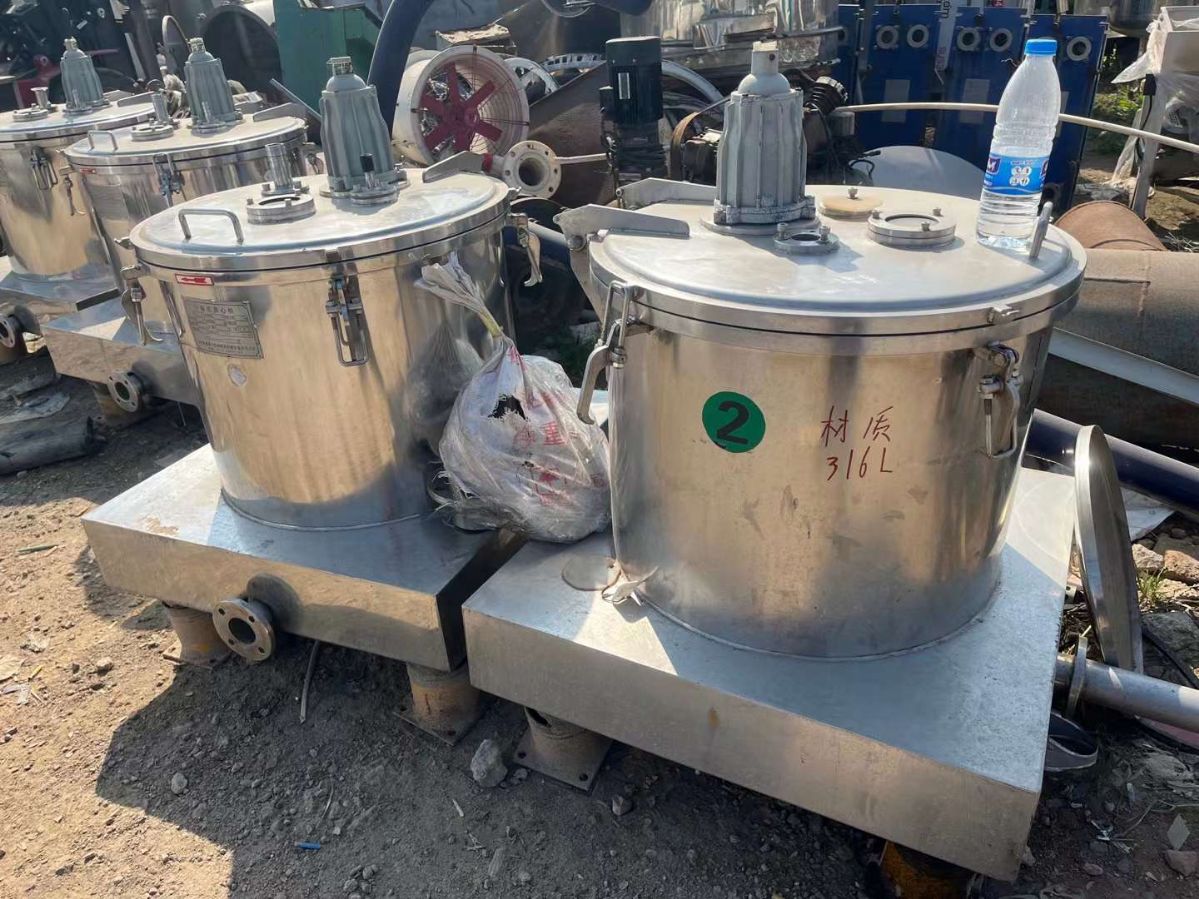 转让二手平板离心机 两台450型316L材质平板密闭离心机