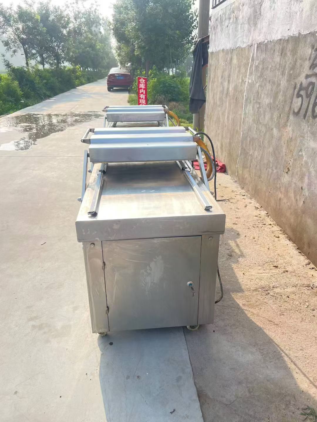 转让二手真空包装机 两台600型100大泵双室真空包装机