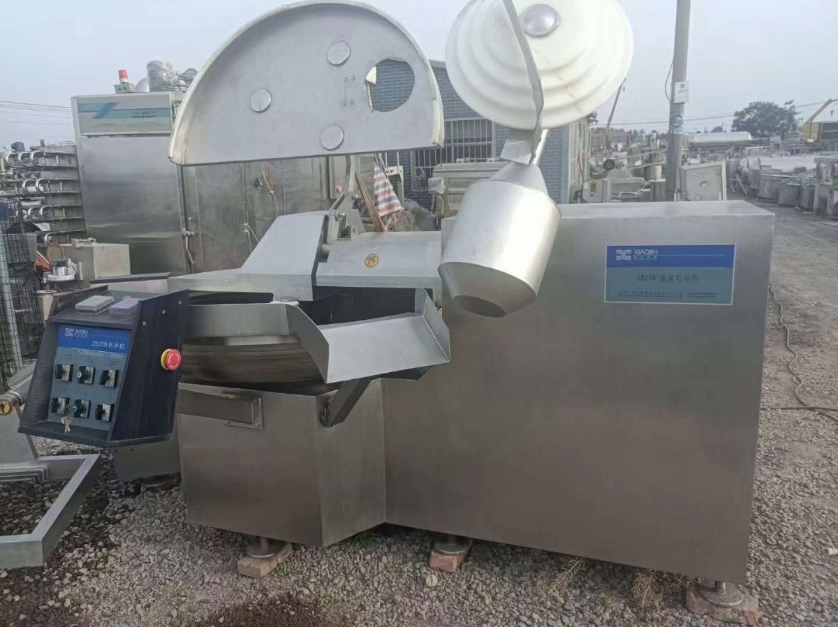 转让二手高速斩拌机 一台200型石家庄晓进高速变频斩拌机