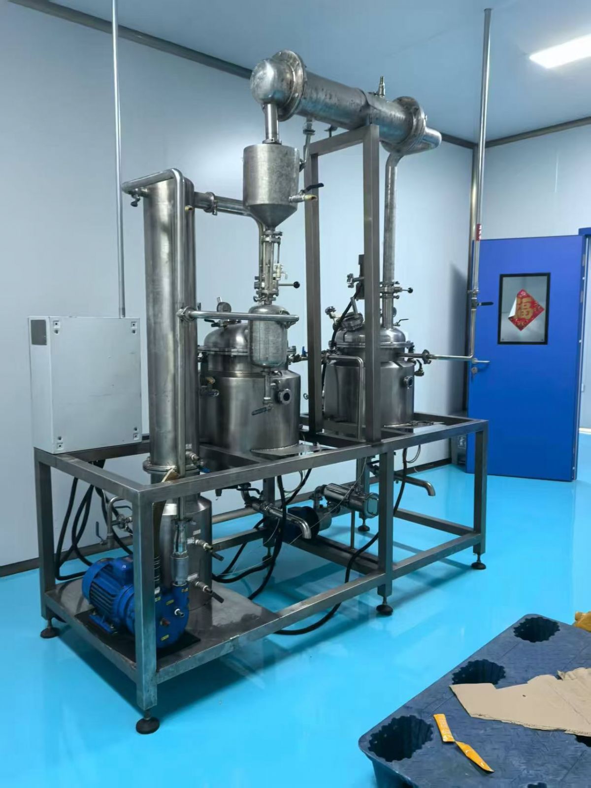 转让二手浓缩机组 一套容积50升实验型浓缩提取机组