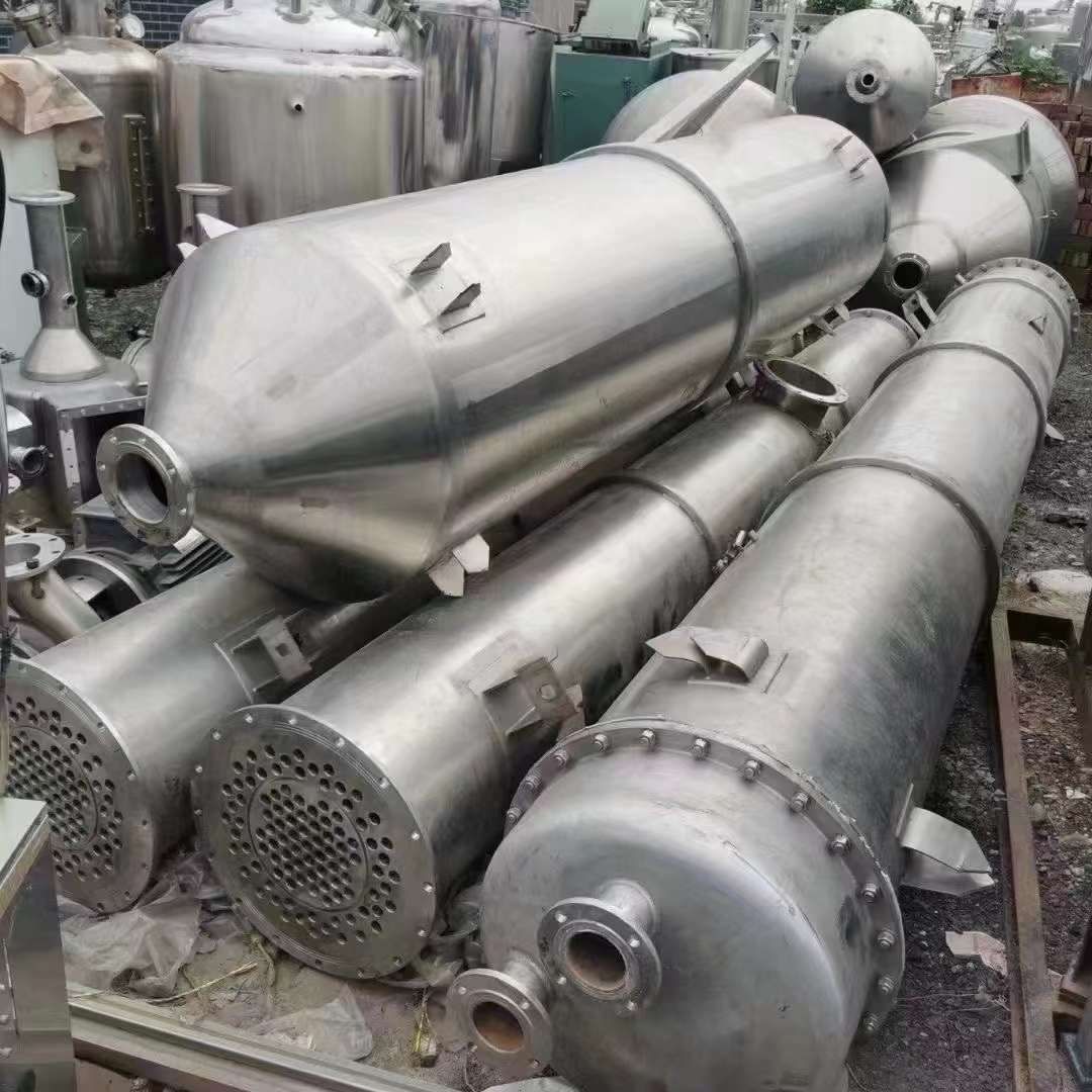 转让二手双效蒸发器 一套双效三吨强制循环蒸发器