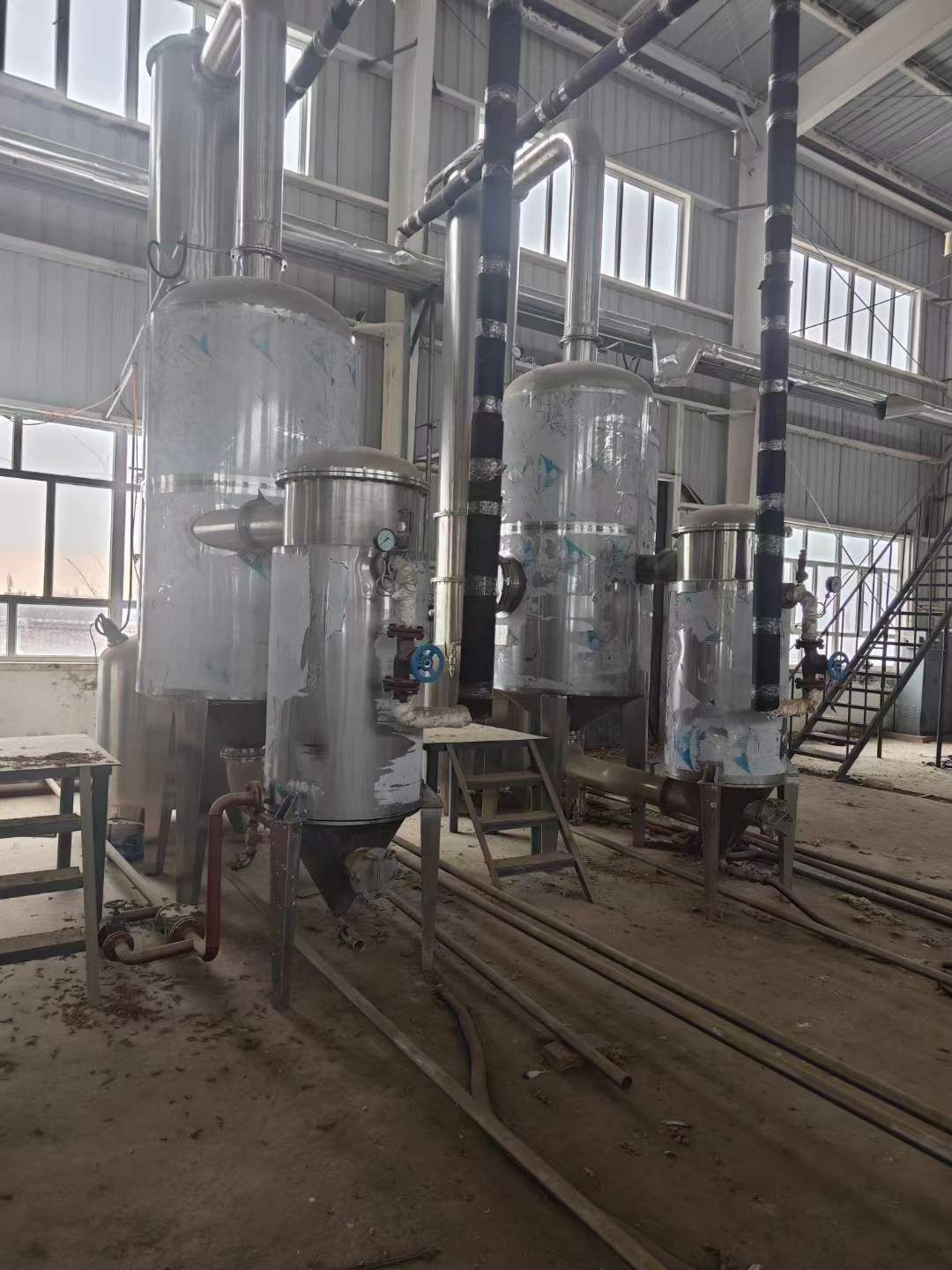 转让二手浓缩蒸发器 双效1000L-2000L不锈钢浓缩蒸发器