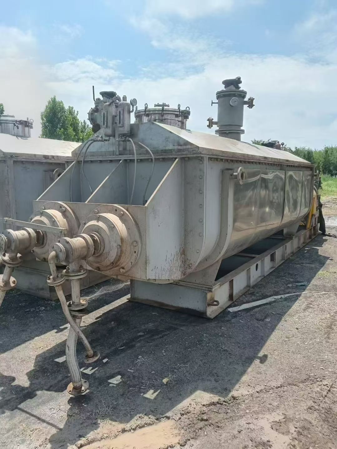 转让二手桨叶干燥机 三台面积52平方不锈钢空心桨叶干燥机