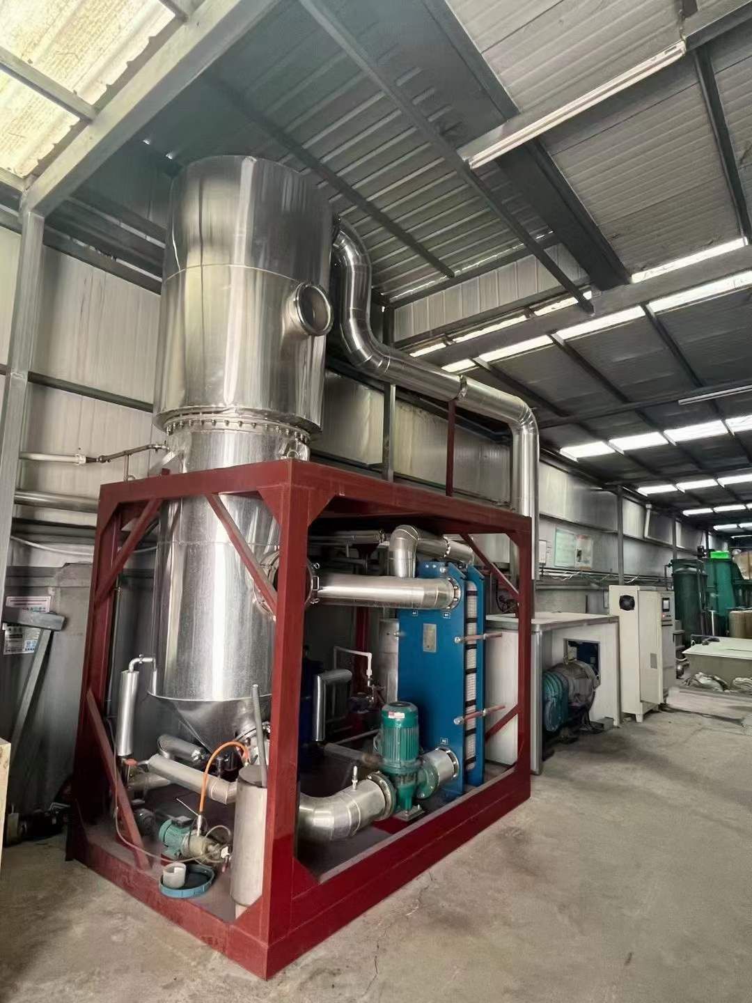 转让二手钛材蒸发器 一套450L钛材MVR蒸发器