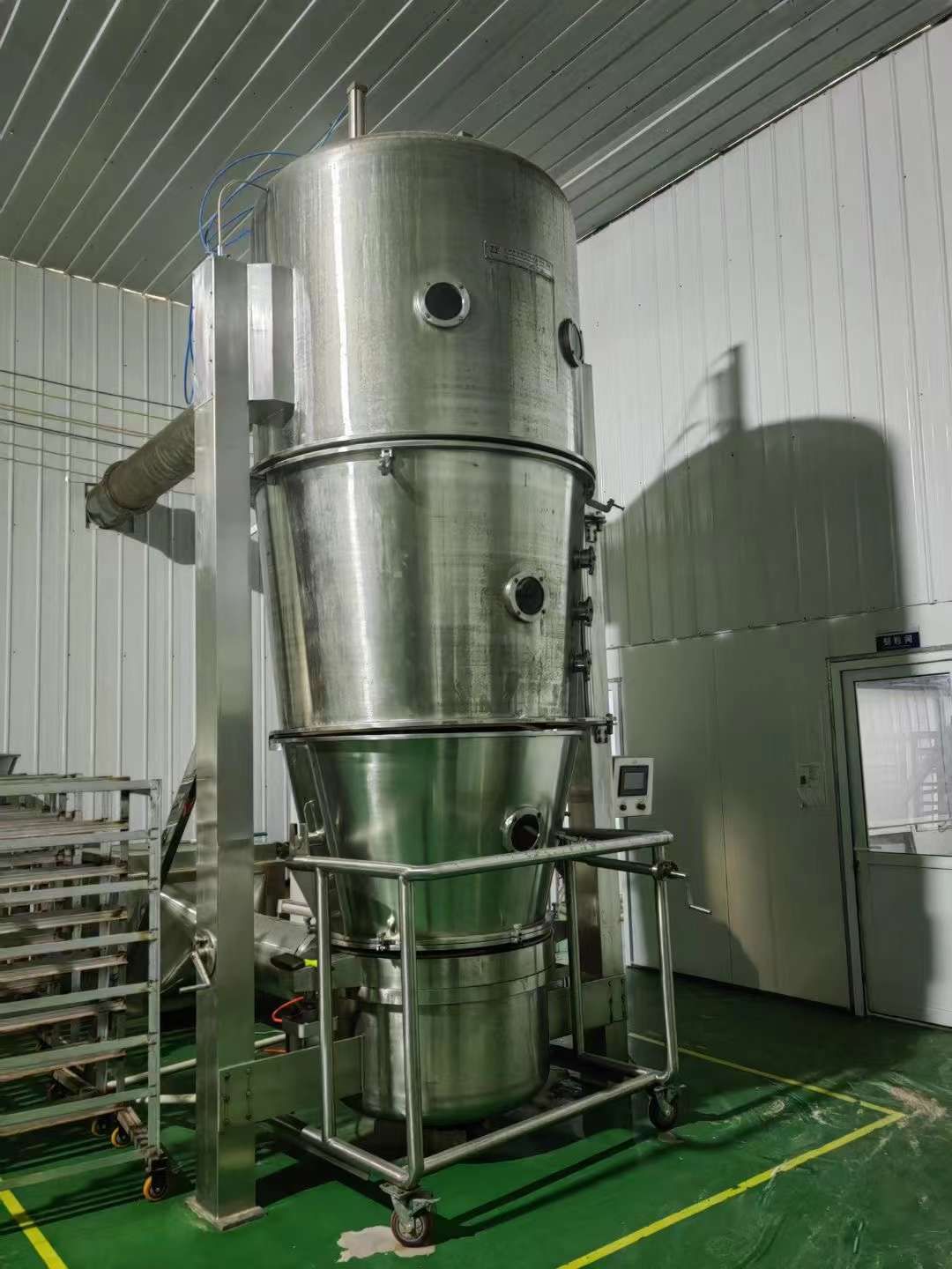 转让二手沸腾干燥机 一套300型沸腾制粒干燥机