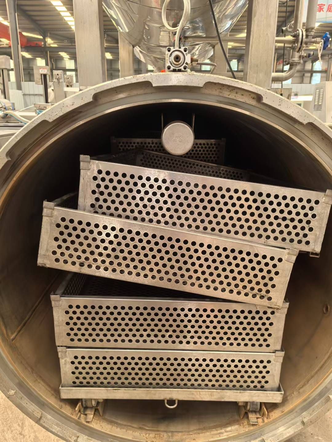 转让二手双层杀菌锅 一台容积1.96立方半自动双层杀菌锅