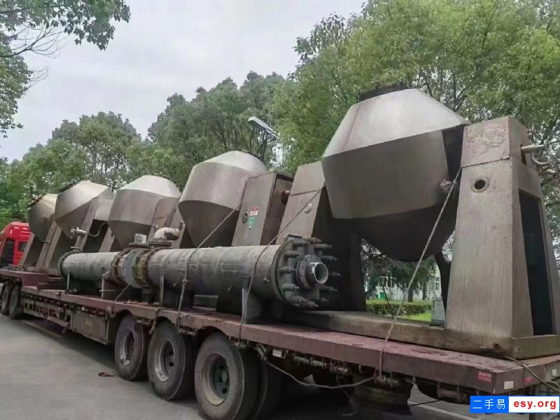 转让二手双锥干燥机 5台2000L搪瓷双锥干燥机