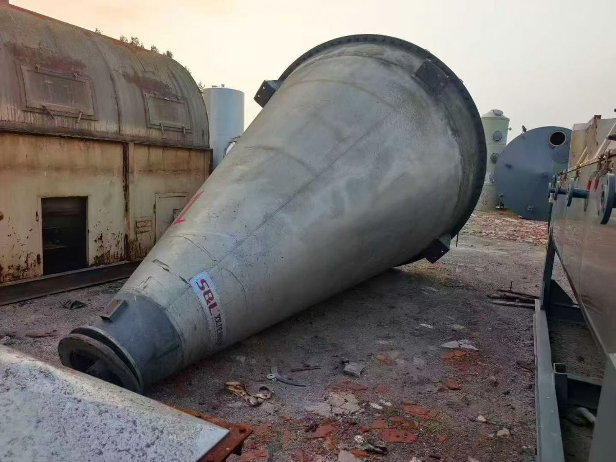 转让二手锥形混合机 两台容积15立方双龙产双螺旋锥形混合机