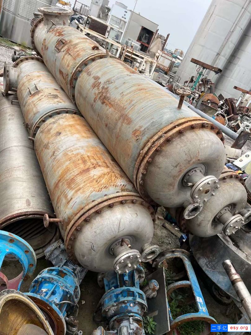 出售二手刮板蒸发器 3台8平方薄膜刮板蒸发器