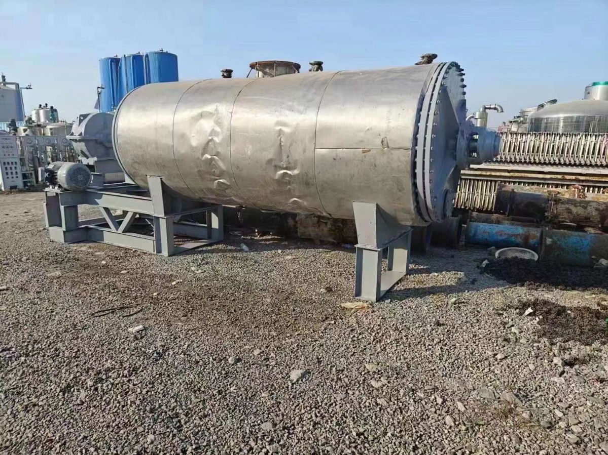 转让二手耙式干燥机 一台容积5000L316L材质重型耙式干燥机