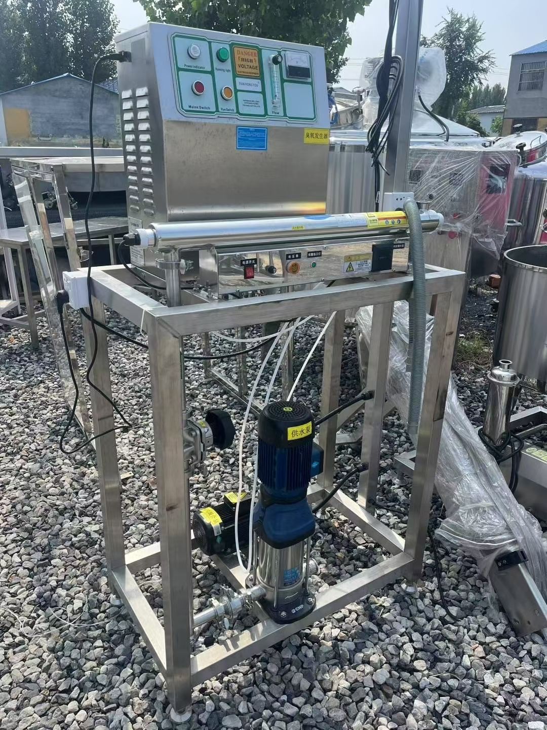 转让二手双机水处理 一台处理量2吨全不锈钢双机反渗透水处理