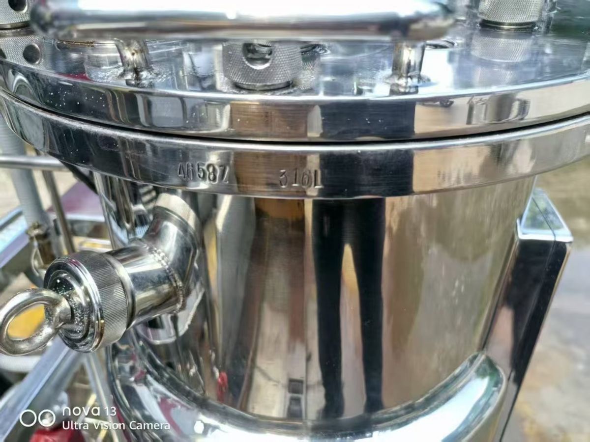 转让二手生物发酵罐 一台容积100升材质316生物发酵罐