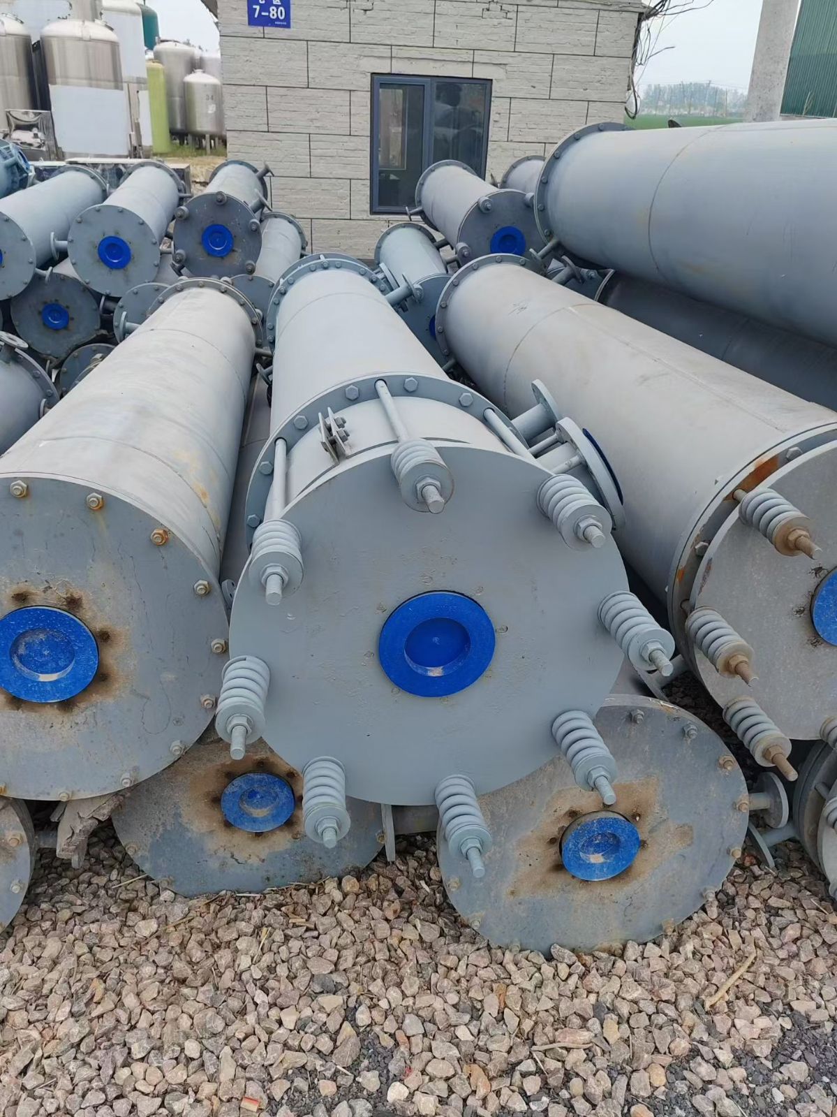 转让二手石墨冷凝器 10平方-100平方石墨块式冷凝器