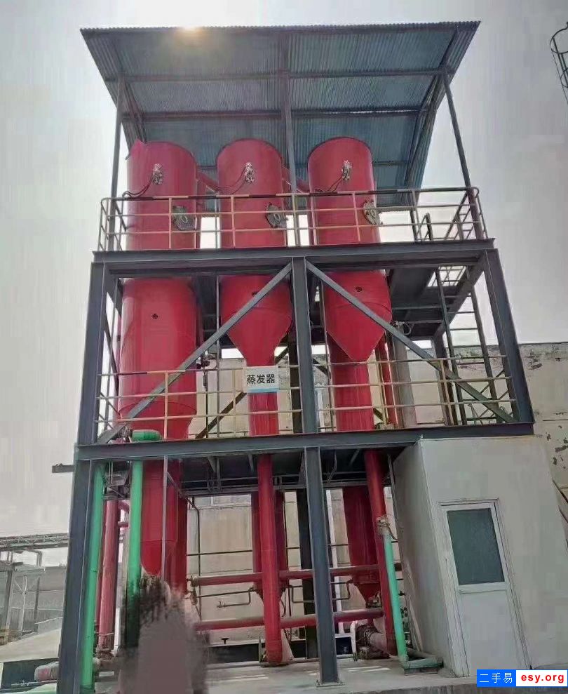转让二手钛材蒸发器 一套一吨三效强制循环蒸发器