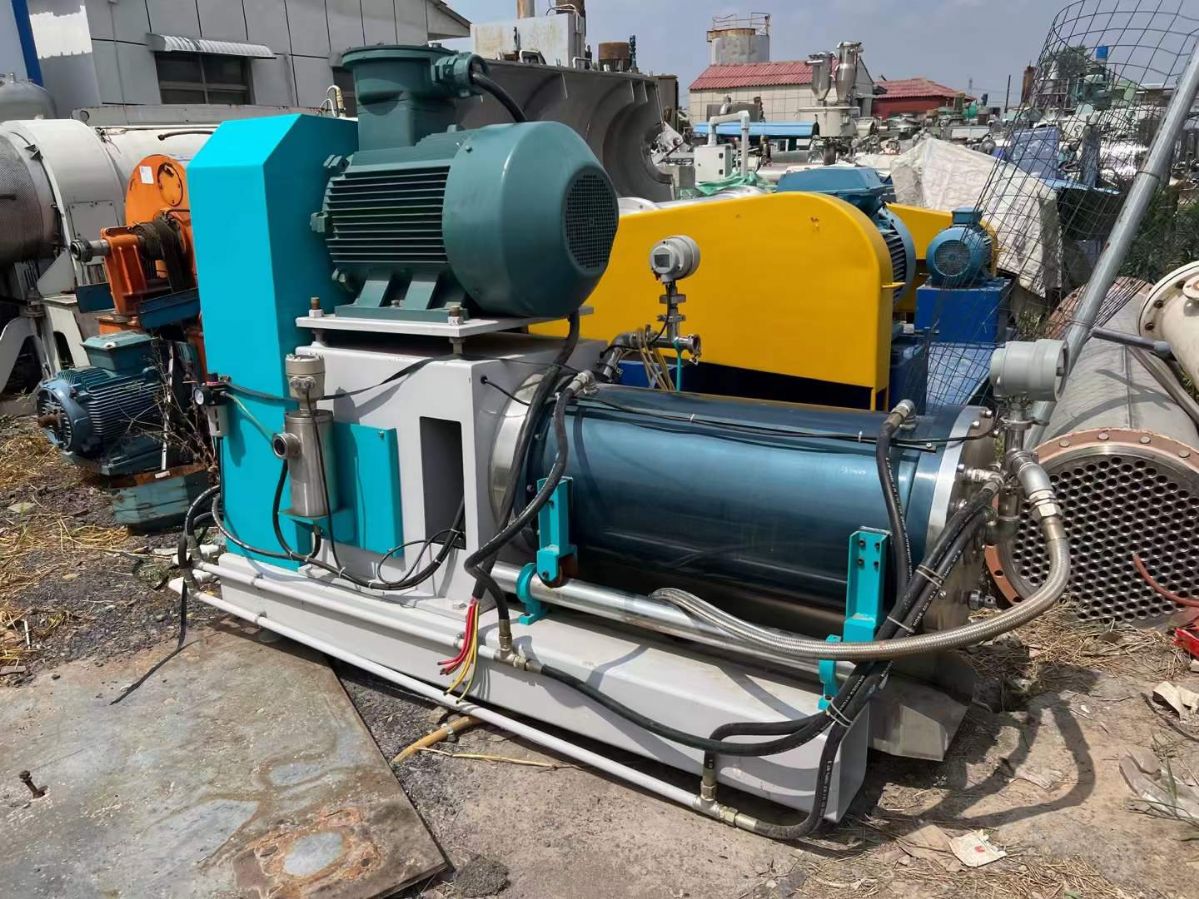 转让二手卧式砂磨机 一台容积100L上海申新卧式纳米砂磨机