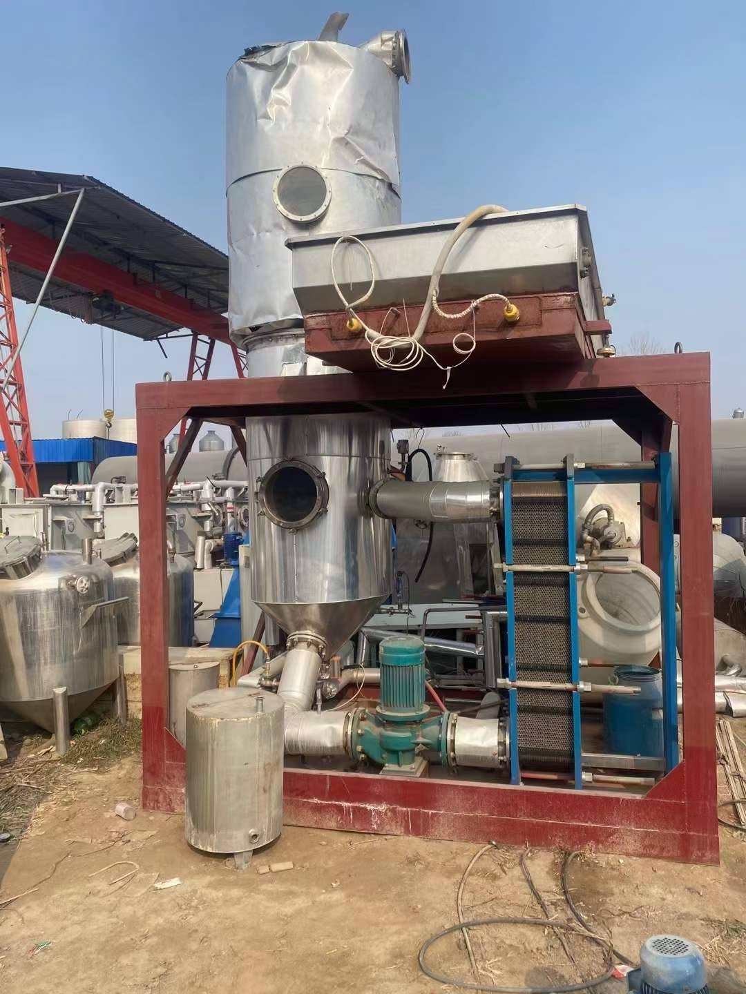 转让二手钛材蒸发器 一套450L钛材MVR蒸发器