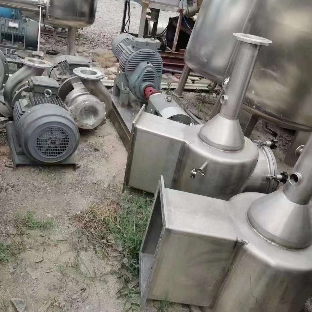 转让二手双效蒸发器 一套双效三吨强制循环蒸发器