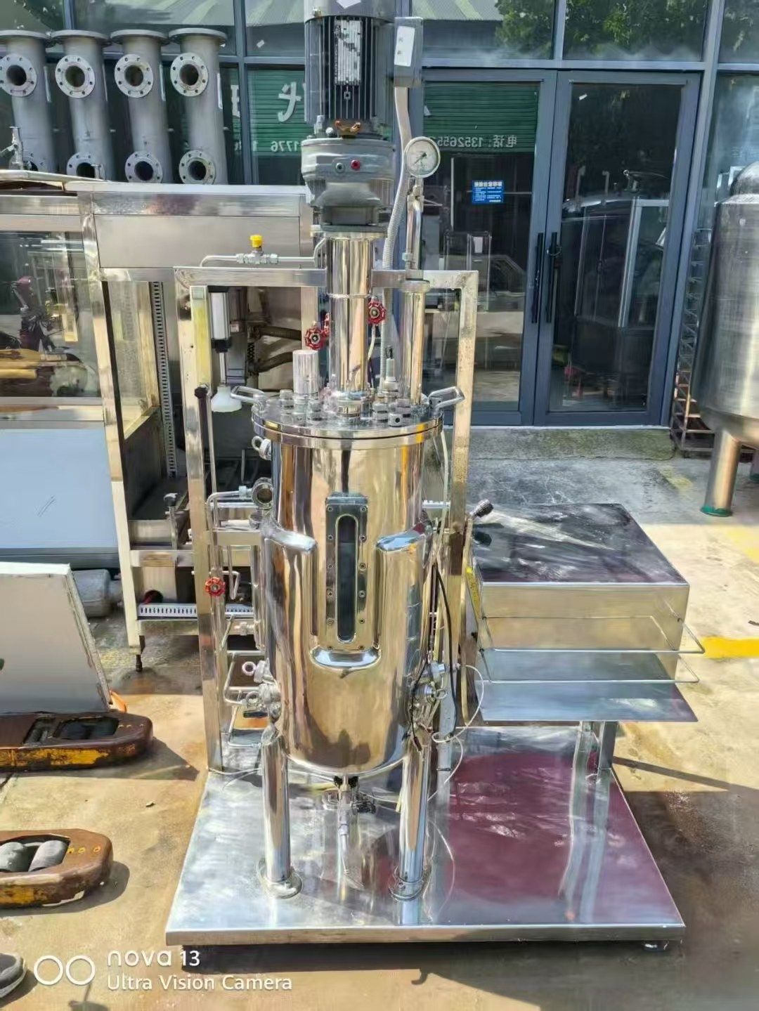 转让二手生物发酵罐 一台容积100升材质316生物发酵罐