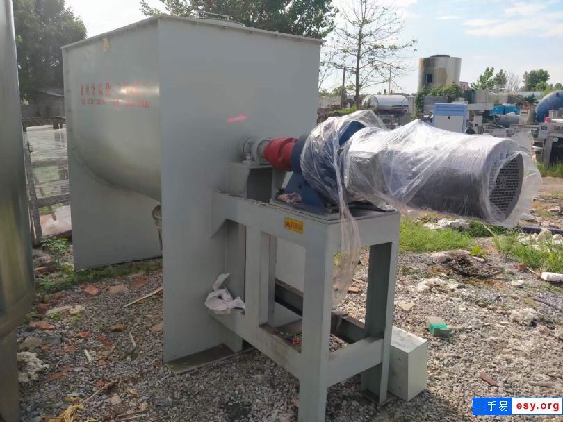 转让二手卧式混合机 一台2立方不锈钢螺带混合机