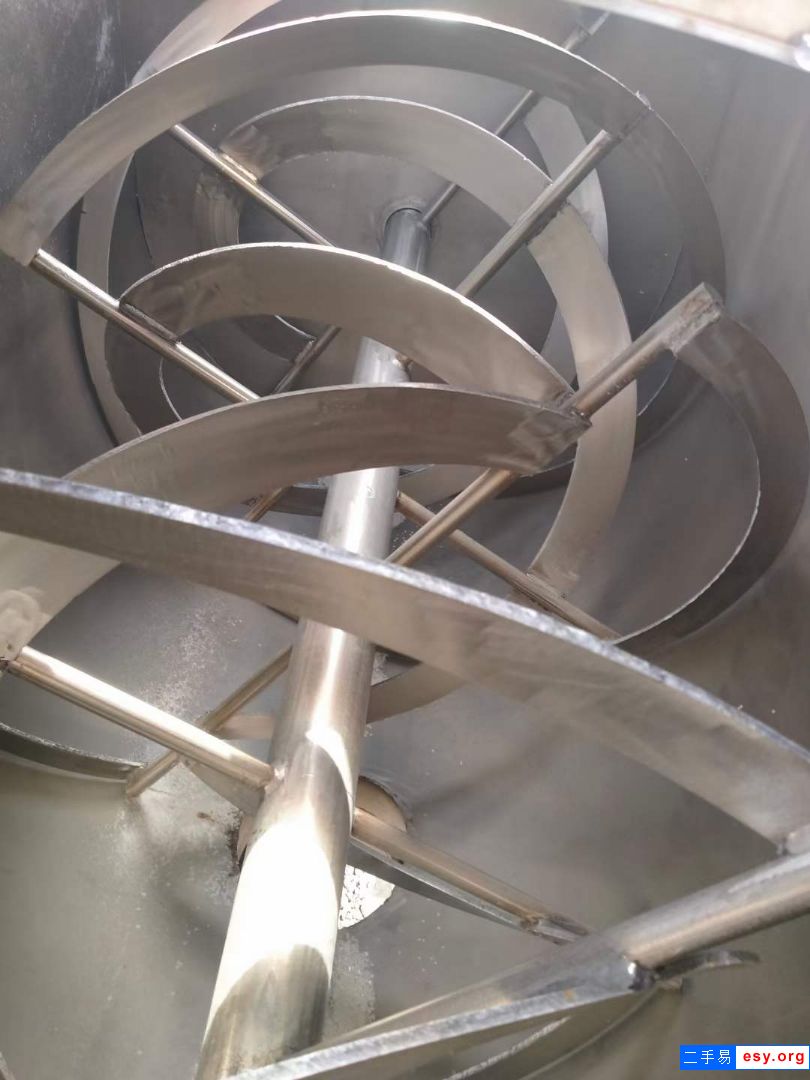 转让二手卧式混合机 一台2立方不锈钢螺带混合机